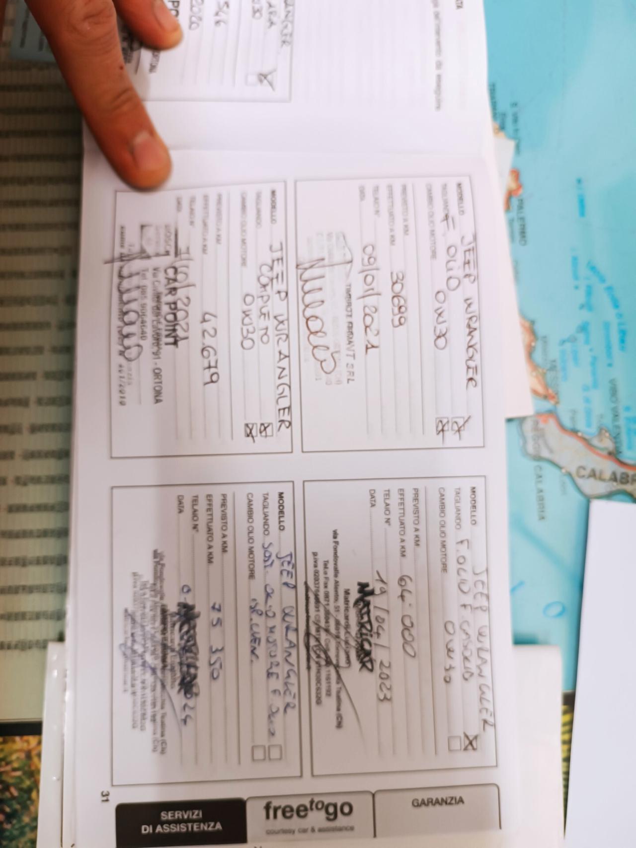 Jeep Wrangler 2.2 Mjt II Rubicon MANUTENZIONE CERTIFICATA