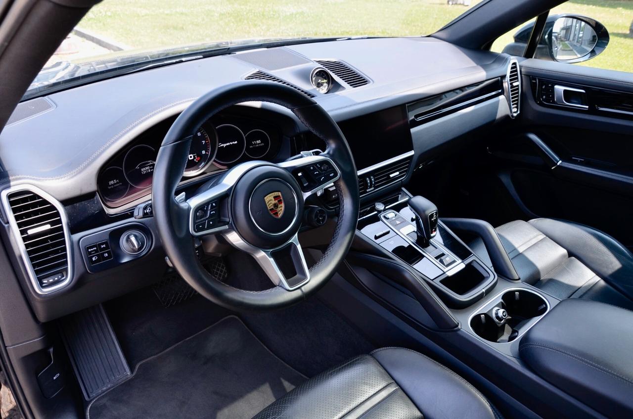 PORSCHE CAYENNE COUPE 3.0 PLUG-IN E-HYBRID 470cv TIPTRONIC, CRONOLOGIA SERVICE PORSCHE, UNICOPROP, UFF ITALIANA, EURO 6D, TETTO, HI-FI BOSE, RETROCAMERA 360°, PERMUTE