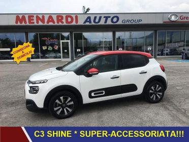 Citroën C3 PureTech 83 S&S Shine CLIMA AUTO+KEYLESS+CERCHI LEGA