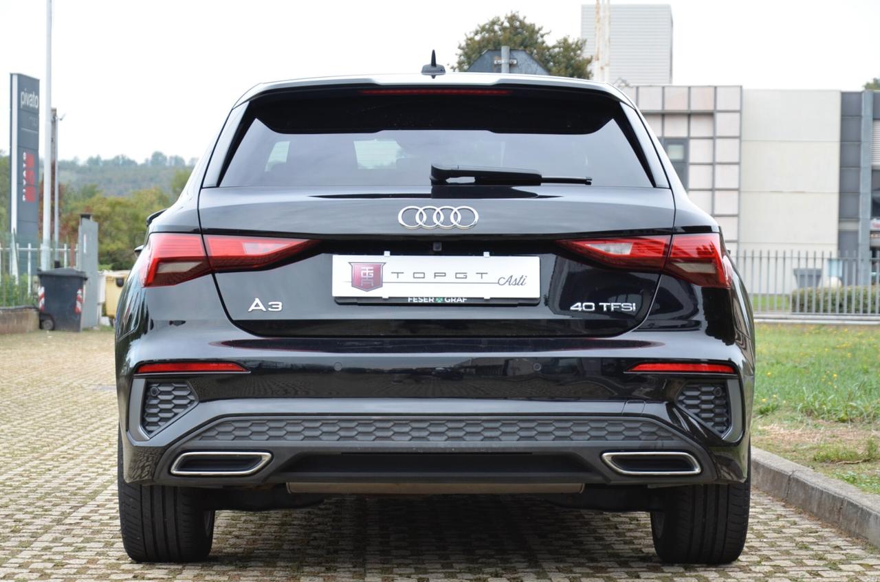 AUDI A3 SPORTBACK 40 1.4 TFSIE PLUG IN S LINE EDITION 204cv S-TRONIC, EURO 6D, SERVICE AUDI, FULL LED, APPLE ANDROID, PERMUTE