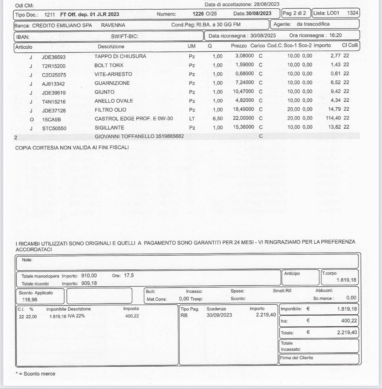 Jaguar F-Pace 2.0 D 180 CV AWD R-Sport garanzia 12 m