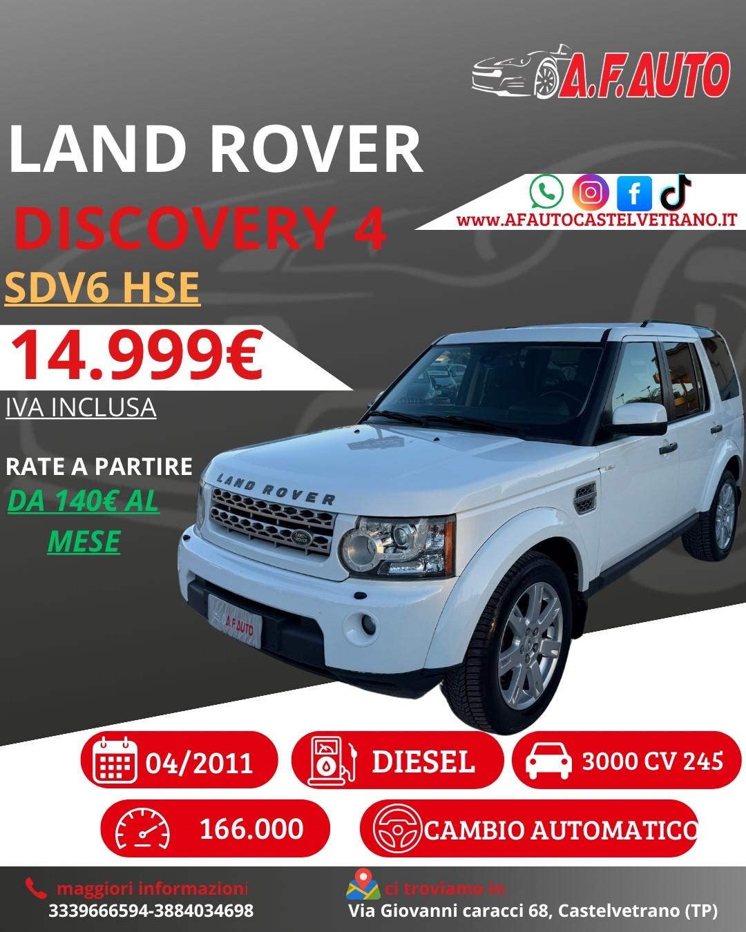 Land Rover Discovery 4 3.0 SDV6 245CV HSE
