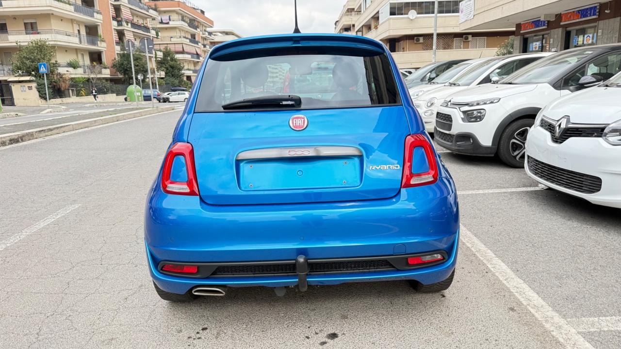 Fiat 500 1.0 Hybrid Rockstar LED TFT CLIMA AUTOMATICO PANORAMA CERCHI 16 PDC BLUETOOTH