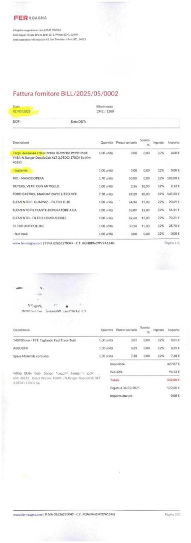 FORD Ranger 2.0 170cv Double cab WOLFTRAK *IVA ESPOSTA*