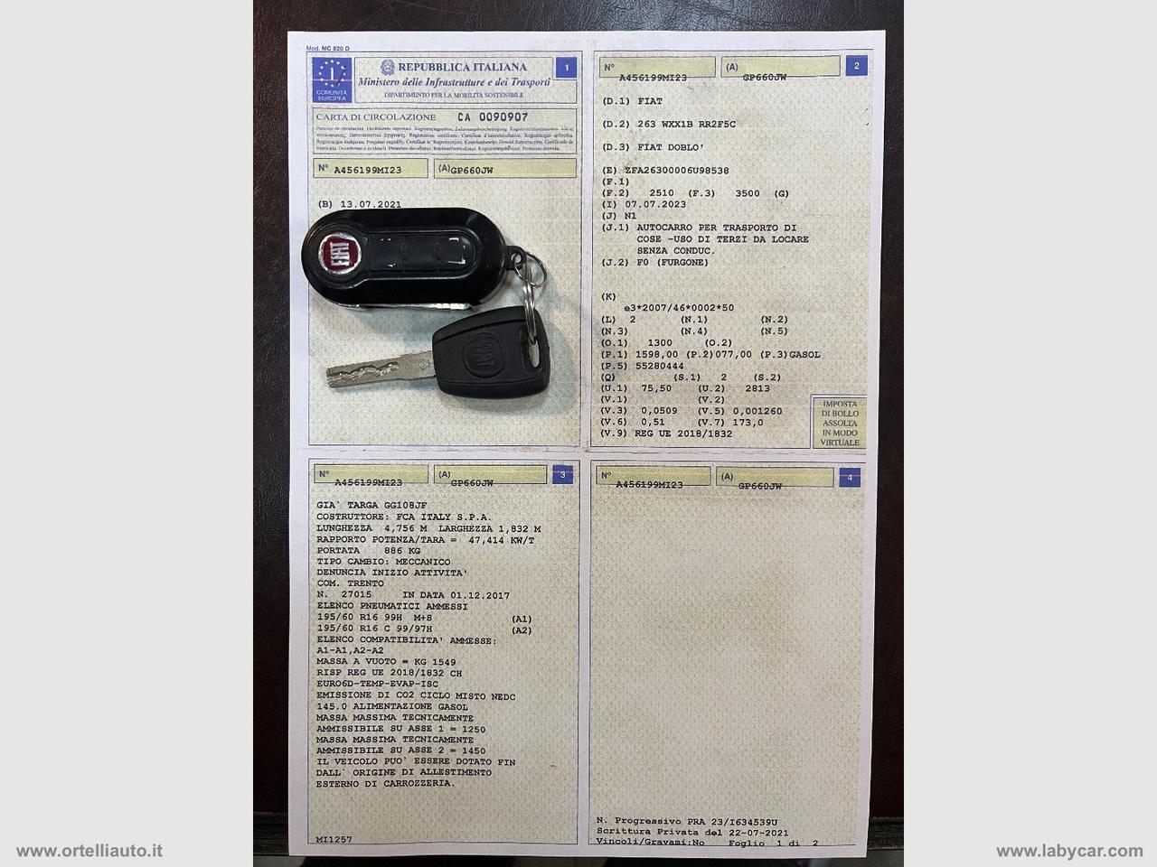 Doblò 1.6 MJT 105 PL-TA Cargo MaxiXL Bus