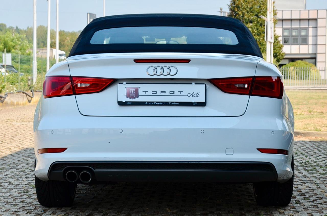 AUDI A3 CABRIO 2.0 TDI S-LINE INT+EXT 150cv S-TRONIC, UNICO UTILIZZATORE, UFF ITALIANA, EURO 6B, XENO, FRANGIVENTO, NAVI, PERMUTE