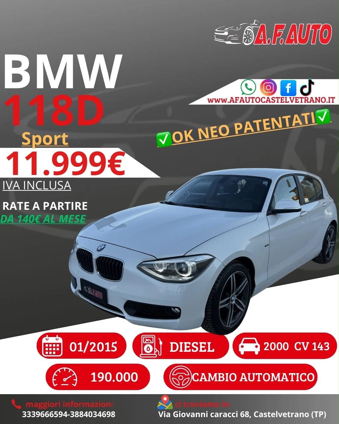 Bmw 118d 5p. Sport