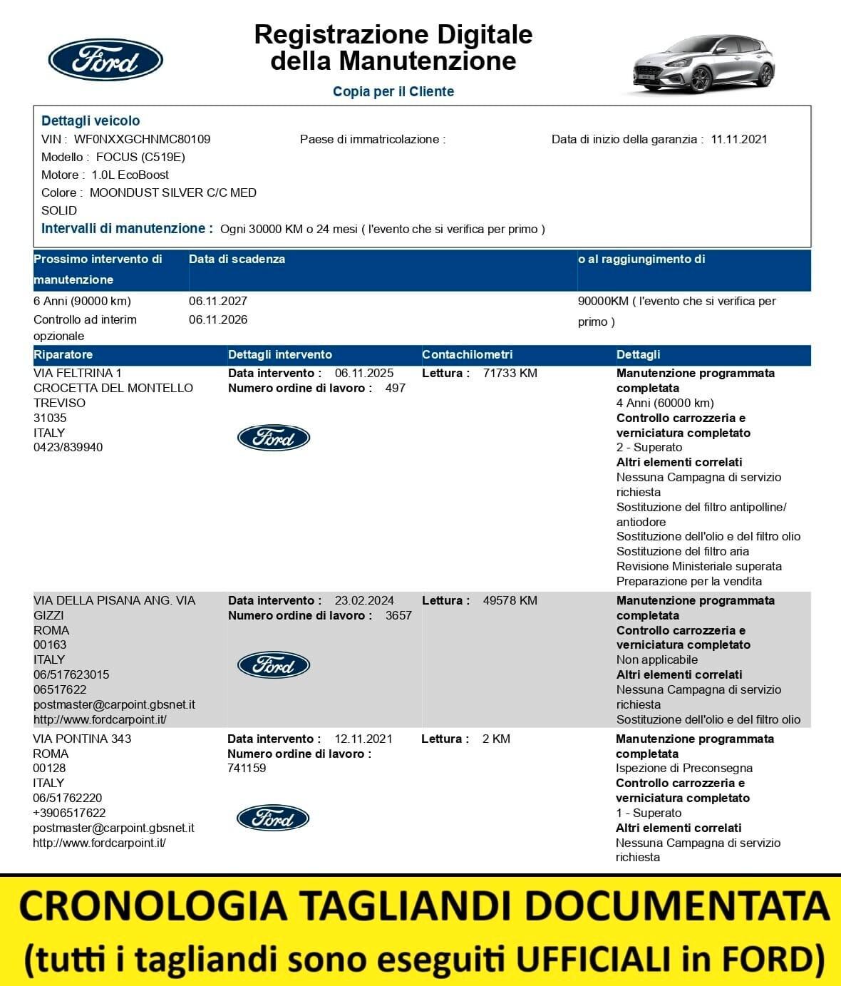 Ford Focus St-Line 1.0 EcoBoost Hybrid 125 CV Manuale