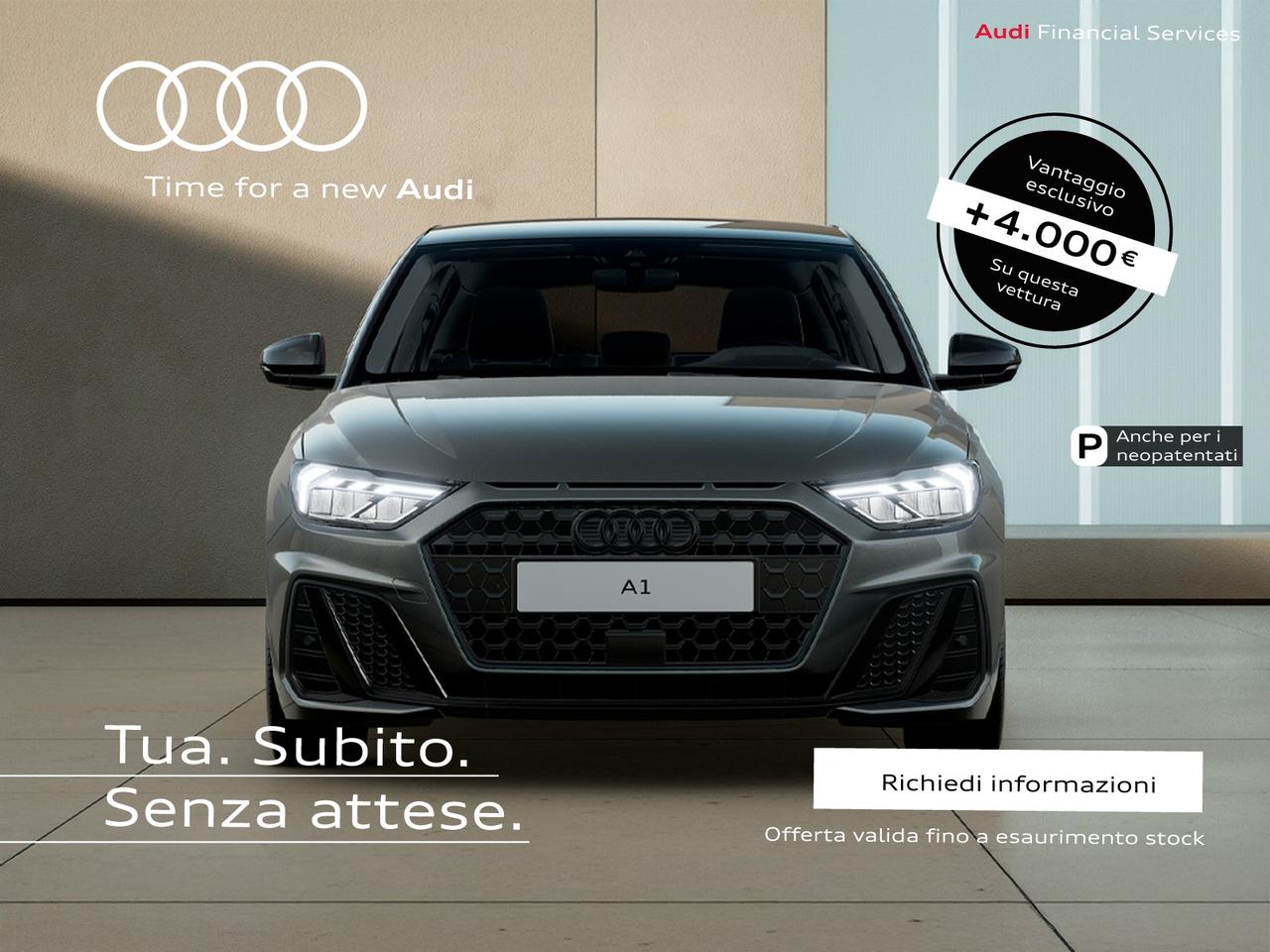 Audi A1 sportback 35 1.5 tfsi identity black s-tronic