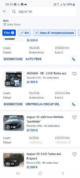 Jaguar XE 2.0 D Turbo 180CV aut. Portfolio Motore rumoroso