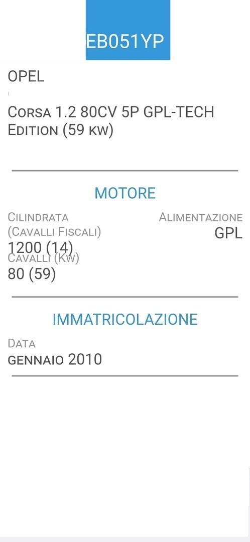 Opel Corsa 1.2 80CV 5 porte GPL-TECH Club