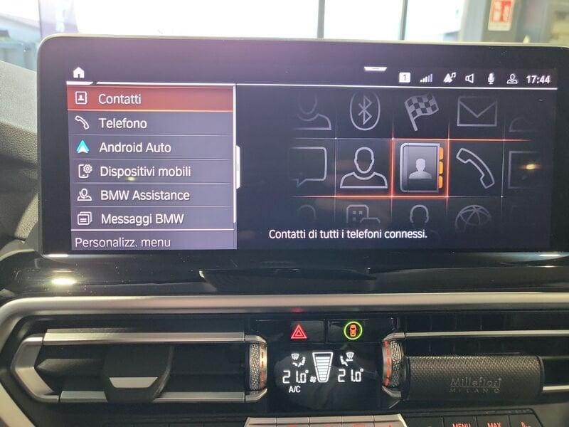 BMW X3 xDrive 20d 190cv Automatica MH48V con Gancio Traino