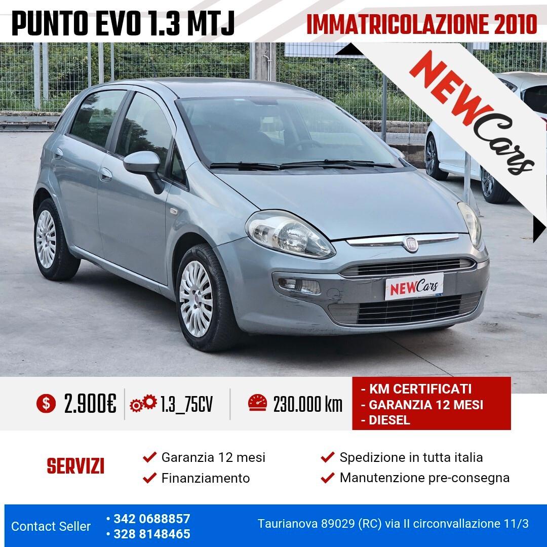 Fiat Punto Evo 1.3 Mjt 75 CV turbina bassa