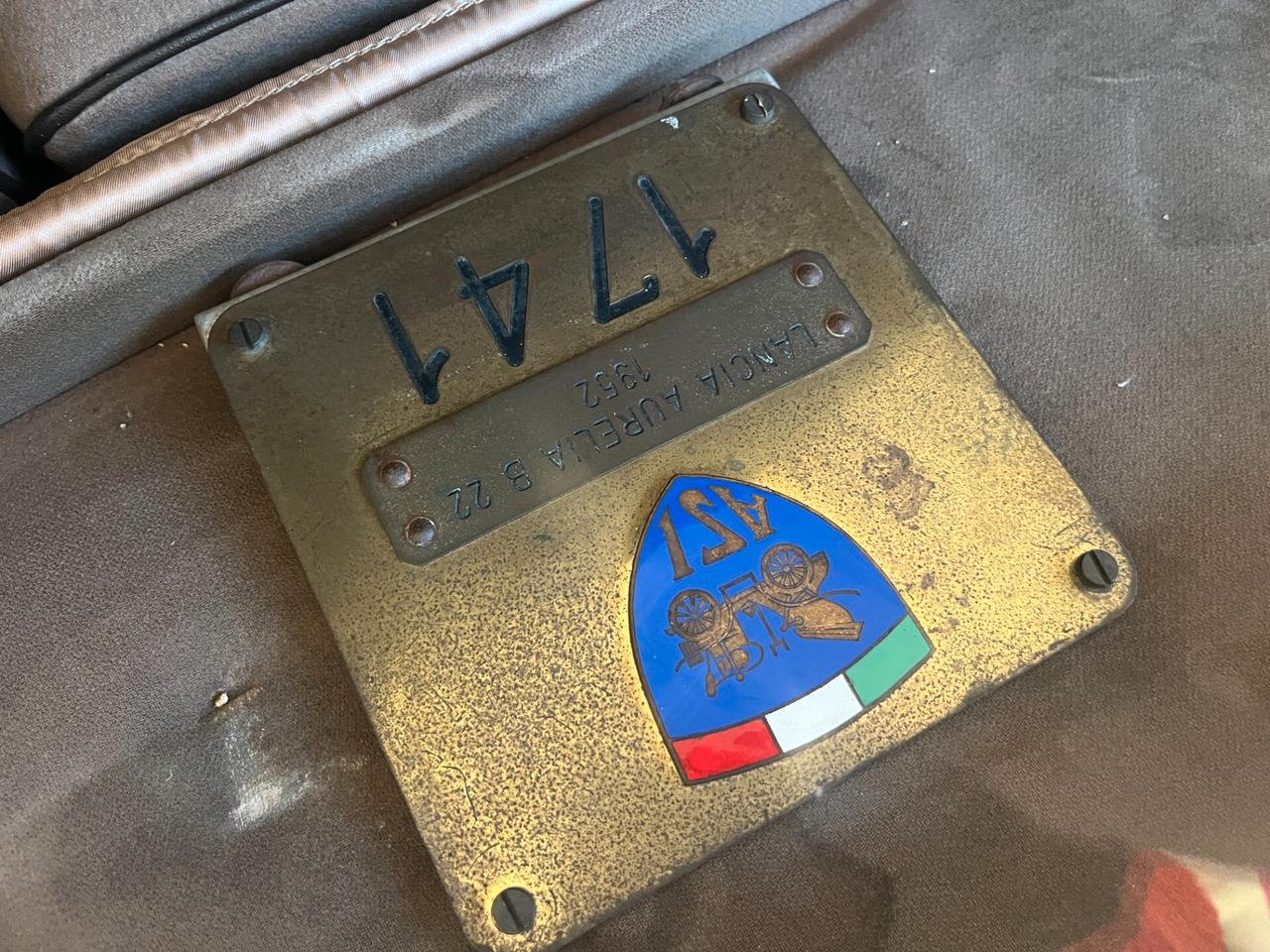 Lancia Aurelia B22 Alluminio Targa Oro Asi e Fiva