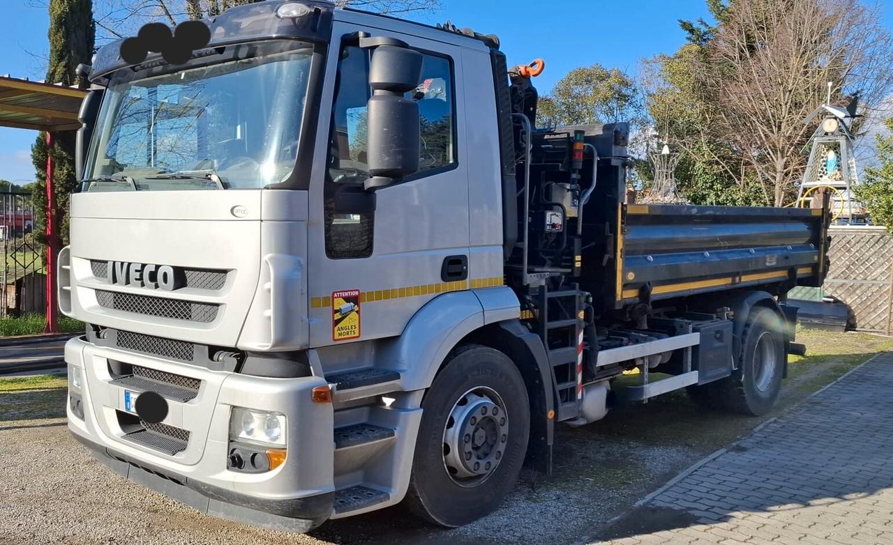 IVECO EUROCCARGO 180 E 24 GRU E CASSONE RIBALTABILE