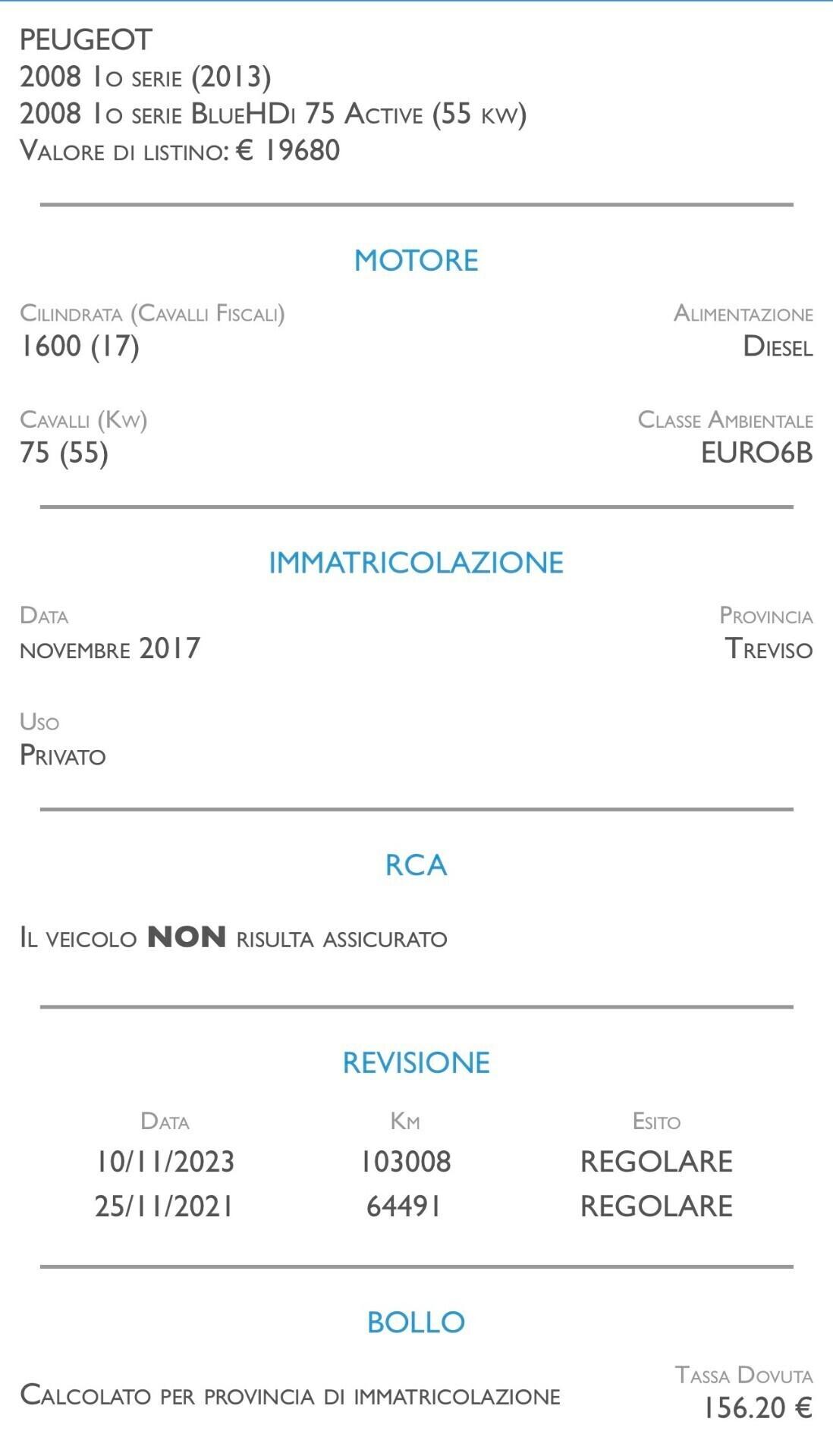 Peugeot 2008 BlueHDi 75 Active - IDEALE PER NEOPATENTATI