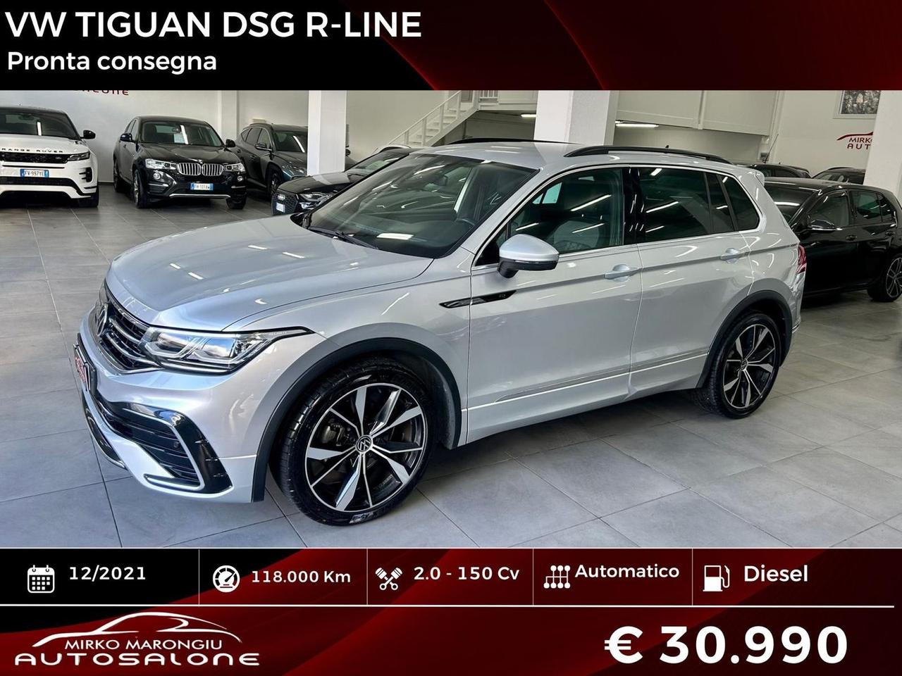 VW Tiguan 2.0 150 CV DSG R-Line FINANZIABILE