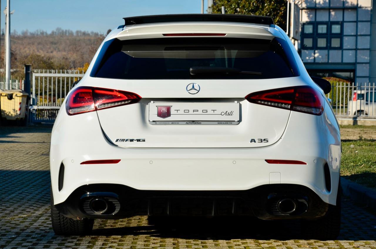 MERCEDES-BENZ A 35 AMG 4MATIC 306cv AUTO, UNICOPROPRIETARIO, SERVICE MERCEDES, TETTO, HI-FI BURMESTER, RETRO 360°, LUCI MULTICOLORE, 19", PERMUTE