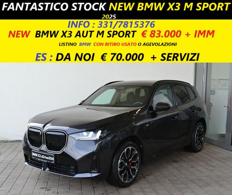 BMW X3 2.0 D AUT M SPORT NEW 2025