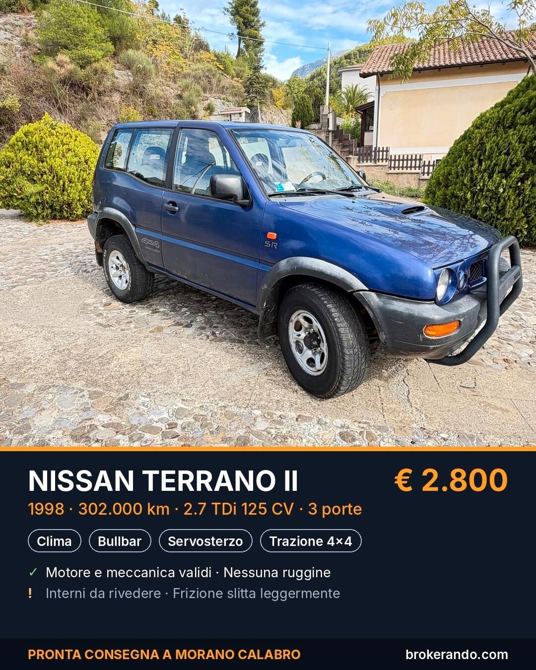 Nissan Terrano II 2.7 Tdi 3 porte SE 125Cv Clima Bullbar