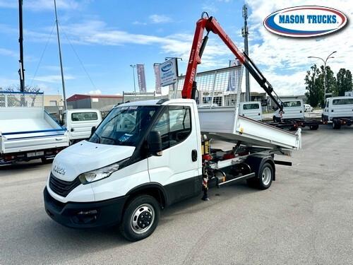 IVECO DAILY 35c140 ribaltabile e gru FASSI F32, NUOVO PRONTA CONSEGNA