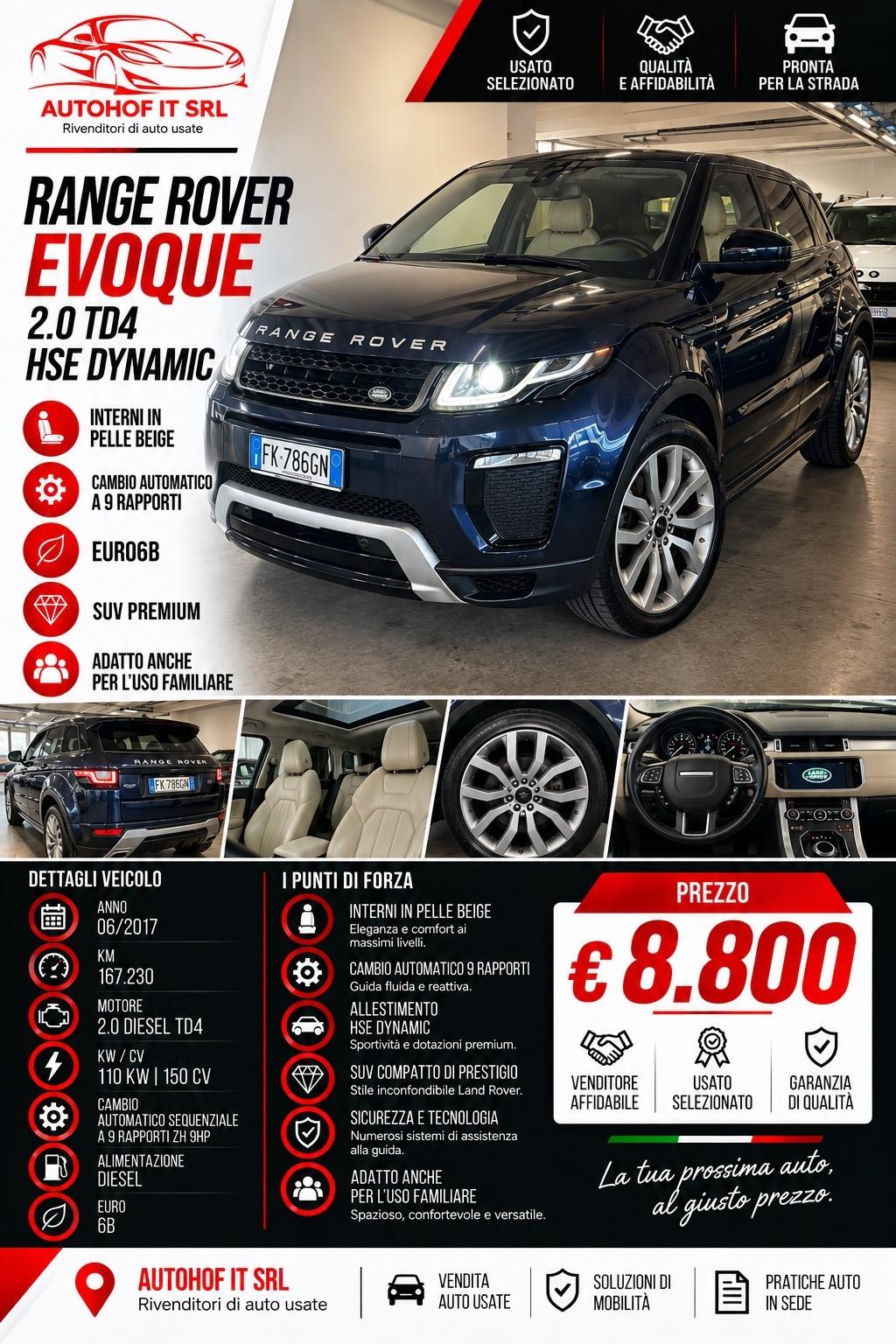 Range Rover Evoque 2.0 TD4 HSE *PELLE*FULL OPT.*