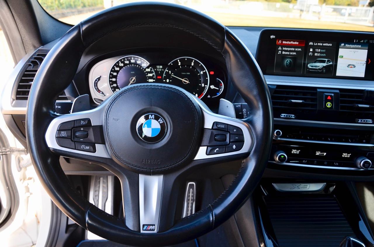 BMW X3 XDRIVE20d MSPORT 190cv AUTO, UFF ITALIANA, SERVICE BMW, EURO 6C, 21", NAVI, RETROCAMERA, FARI LED ADATTIVI, PERMUTE