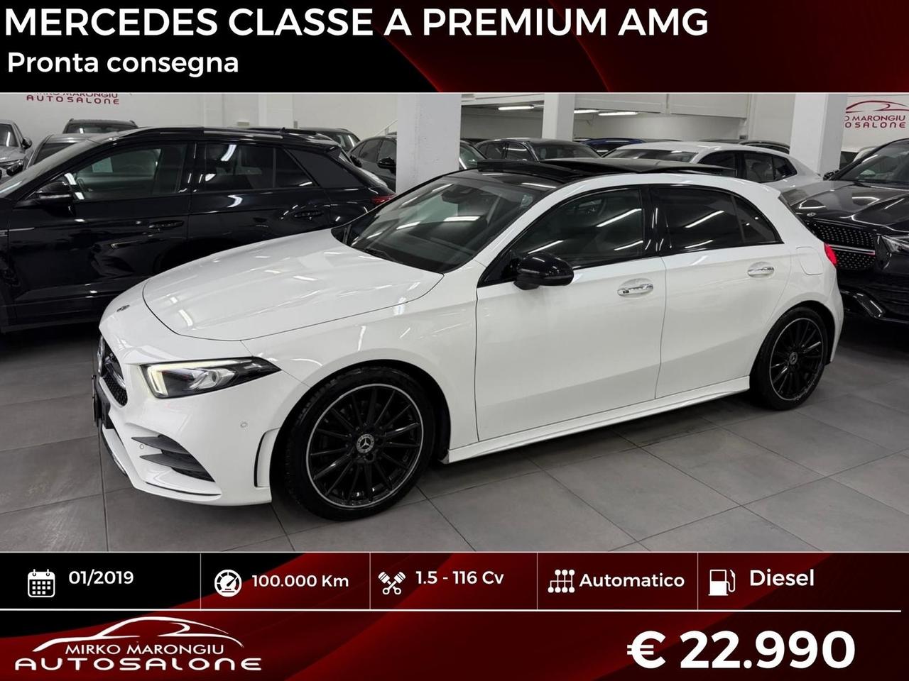 Mercedes CLASSE A Premium AMG TETTO finanziabile