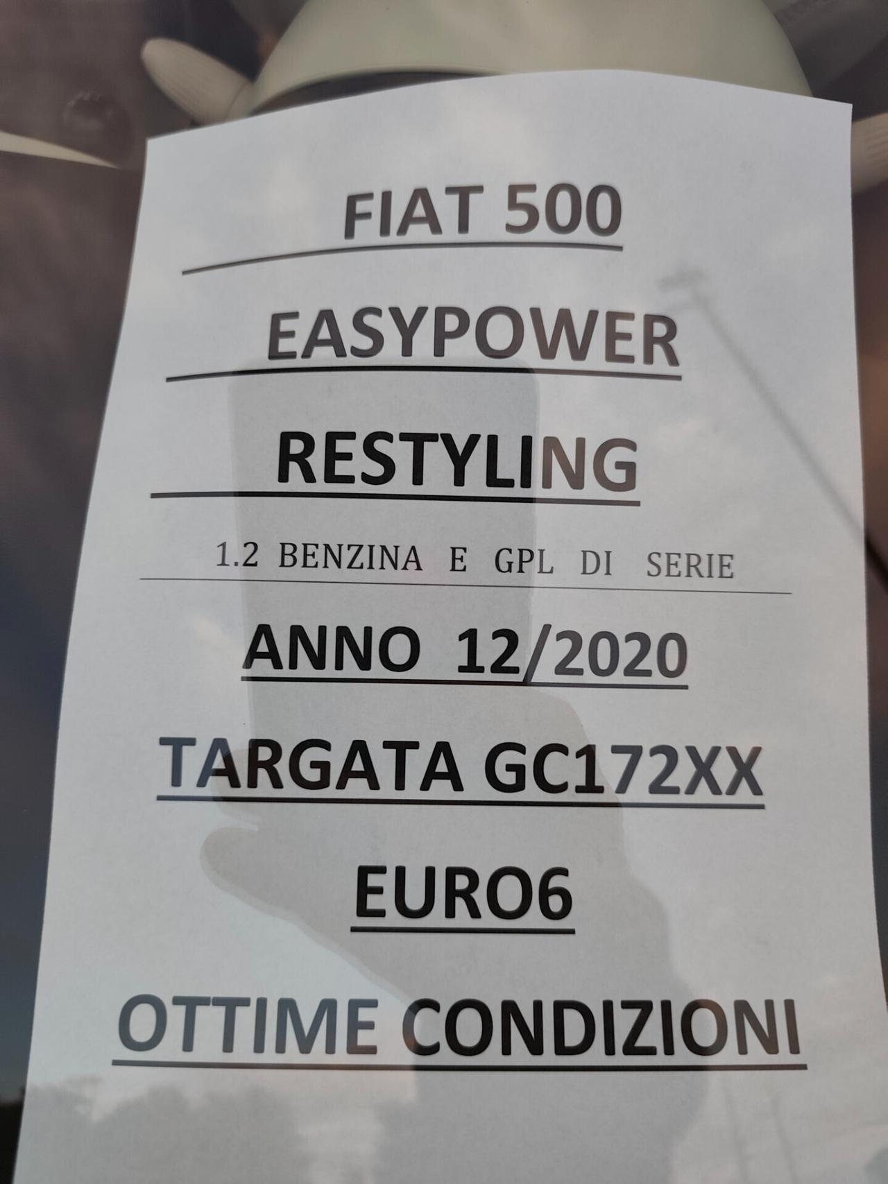 Fiat 500 1.2 BENZINA E GPL DI SERIE EasyPower
