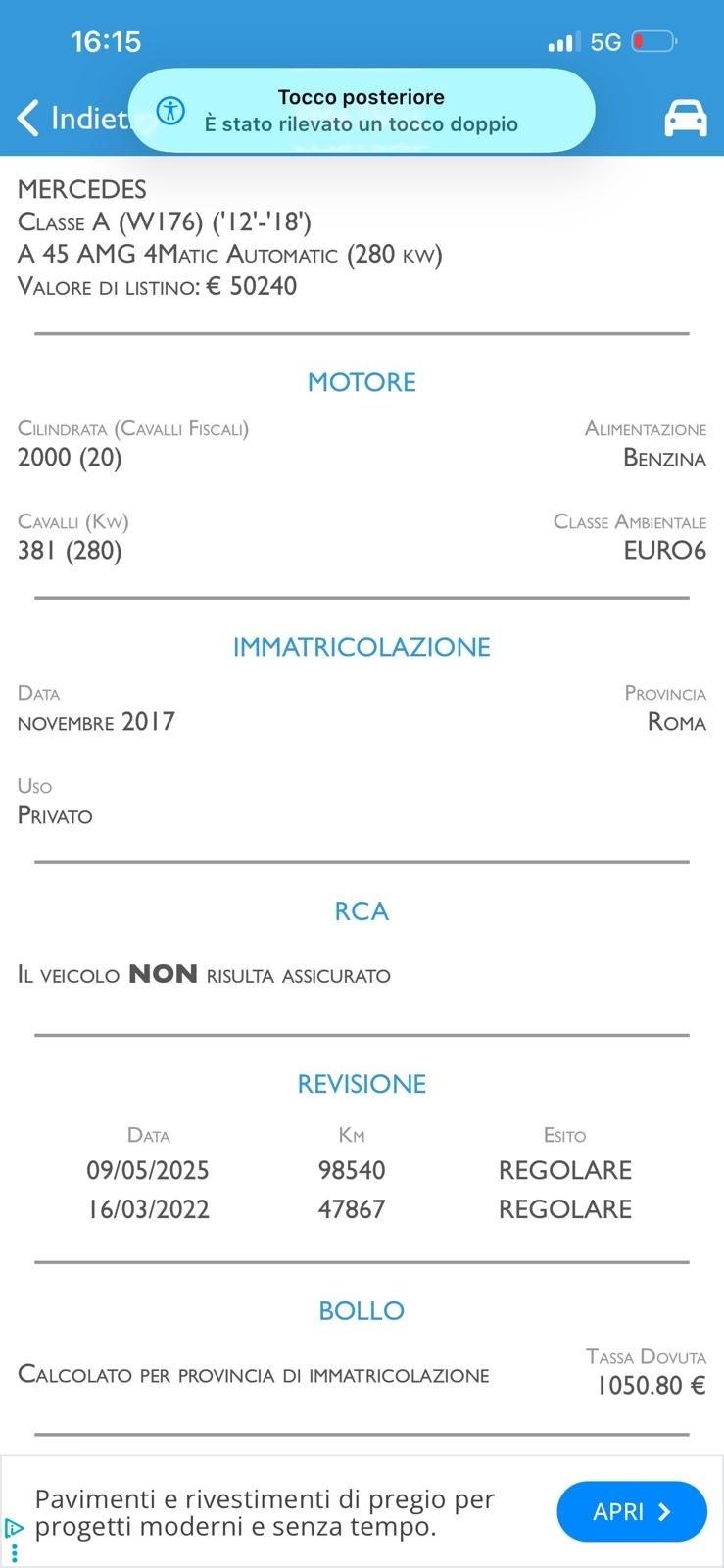 Mercedes-benz A 45 AMG 4Matic Automatic