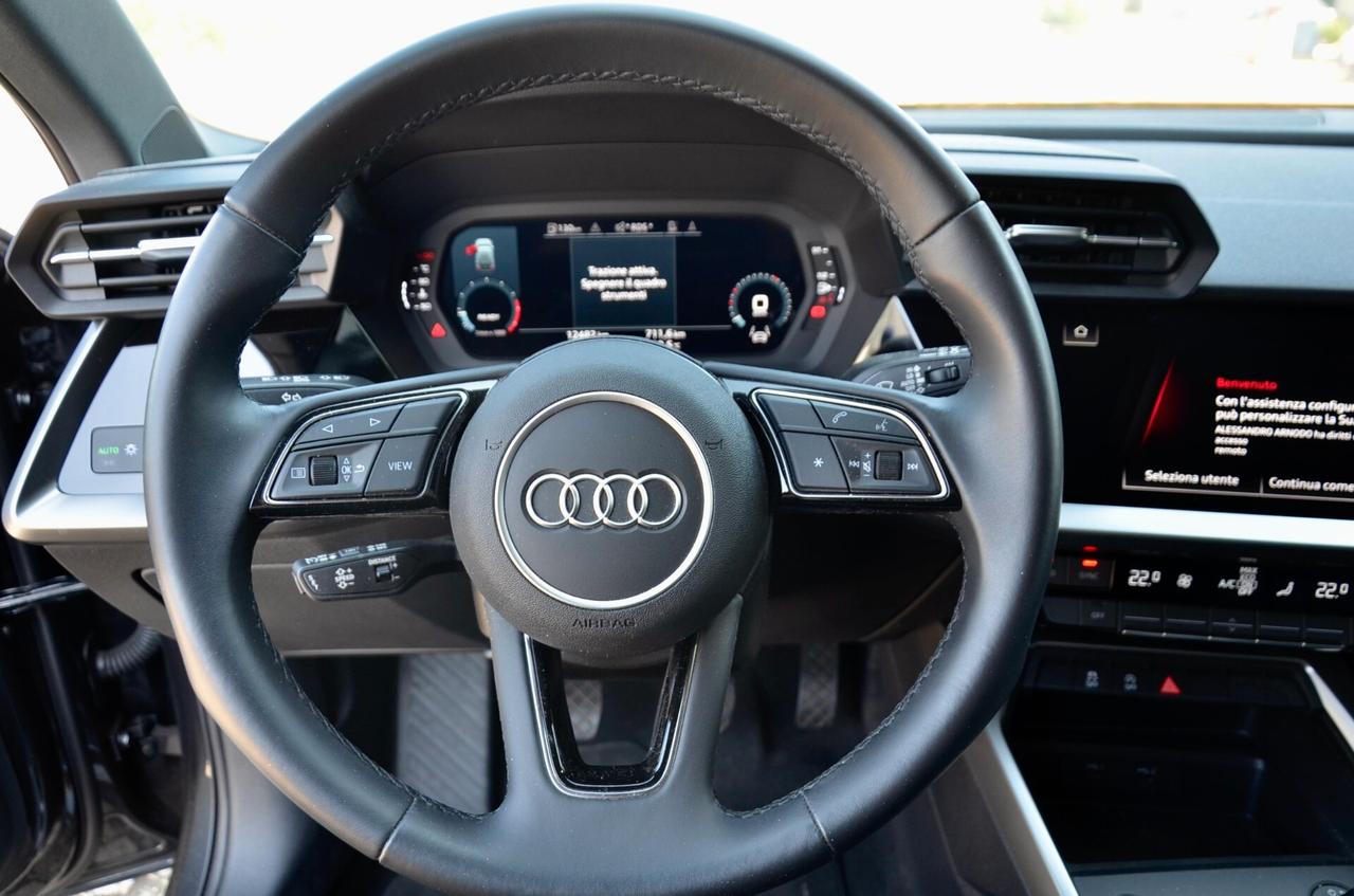AUDI A3 SPORTBACK 35 1.5 TFSI BUSINESS 150cv MANUALE, PARI AL NUOVO, UNICOPROPRIETARIO, IVA ESPOSTA, SERVICE AUDI, UFF ITALIANA, BOLLO 6/27, PERMUTE