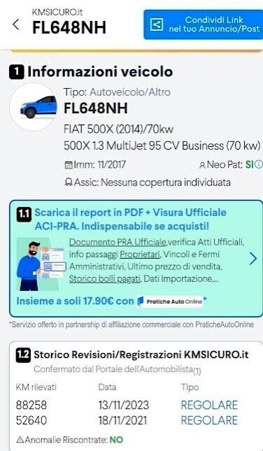 Fiat 500X 1.3 MultiJet 95 CV Pop Star