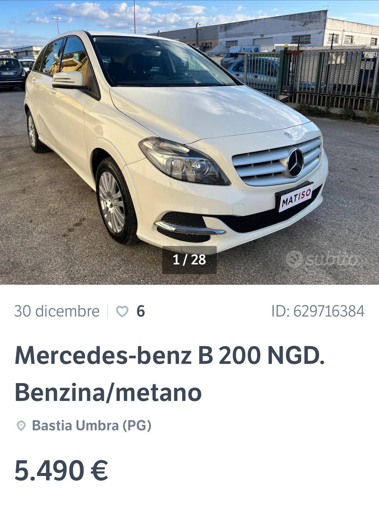 LANCIA Y 1.2 Platinum VENDUTA abbinata con CLASSE B