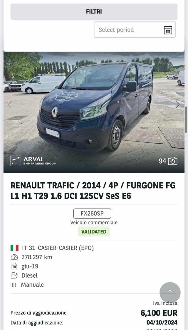 RENAULT Trafic T29 1.6 dCi 125CV S&S PL-TN-DC Furgone Ice