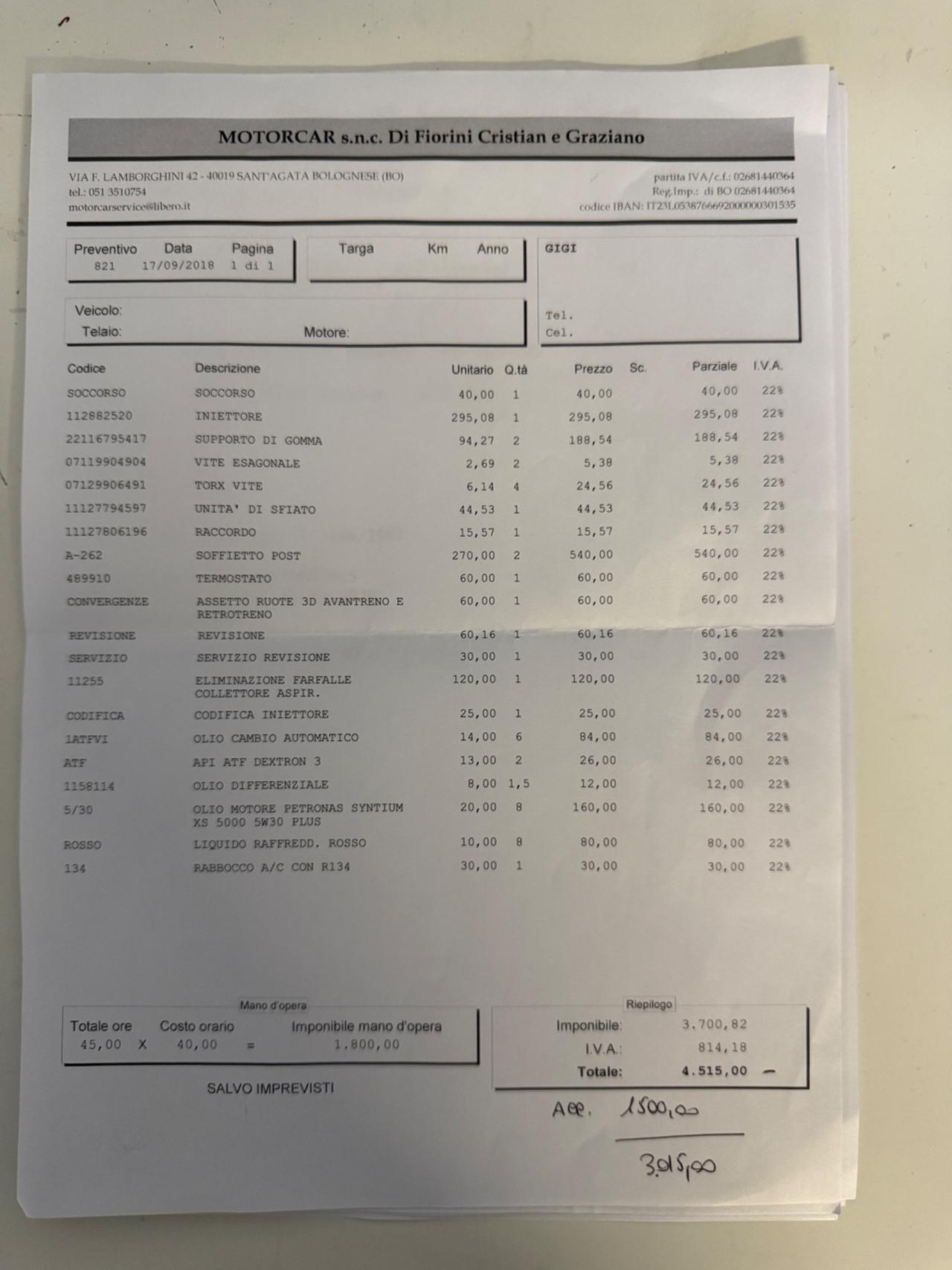 Bmw X5 3.0d MOTORE SOSTITUITO CON FATTURA