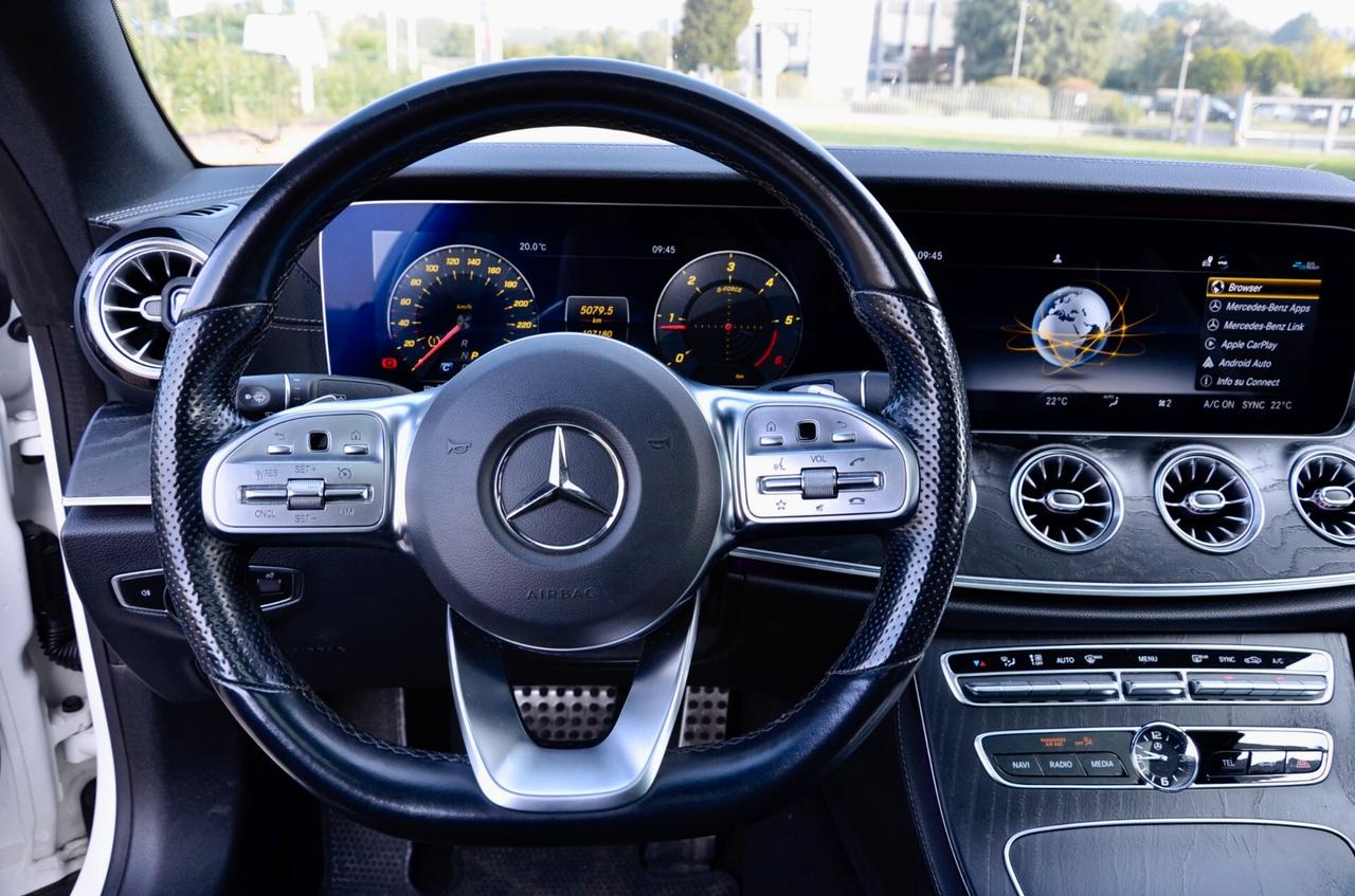 MERCEDES-BENZ E220d PREMIUM PLUS AMG 194cv AUTO, TETTO, MULTIBEAM, MASSAGGIO, RETROCAMERA, EURO 6D, PERMUTE