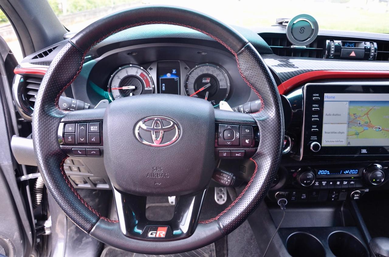 TOYOTA HILUX 2.8d DOUBLE CAB GR SPORT 4WD 204cv AUTO, PREZZO IVA ESCLUSA, UNICOPROP, GARANZIA UFF, SERVICE TOYOTA, HI-FI JBL, RETROCAMERA, PERMUTE