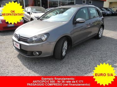 VOLKSWAGEN Golf 2.0 TDI DPF 5p. Comfortline -OK NEOPAT.-UniPROPR.