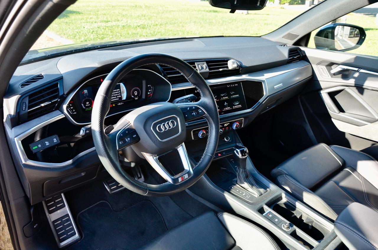 AUDI Q3 SPORTBACK 35 2.0 TDI S-LINE INT-EXT 150cv S-TRONIC, GARANZIA UFF AUDI, SERVICE AUDI, UFF ITALIANA, EURO 6D, FARI LED, RETROCAMERA, NAVI, PERMUTE