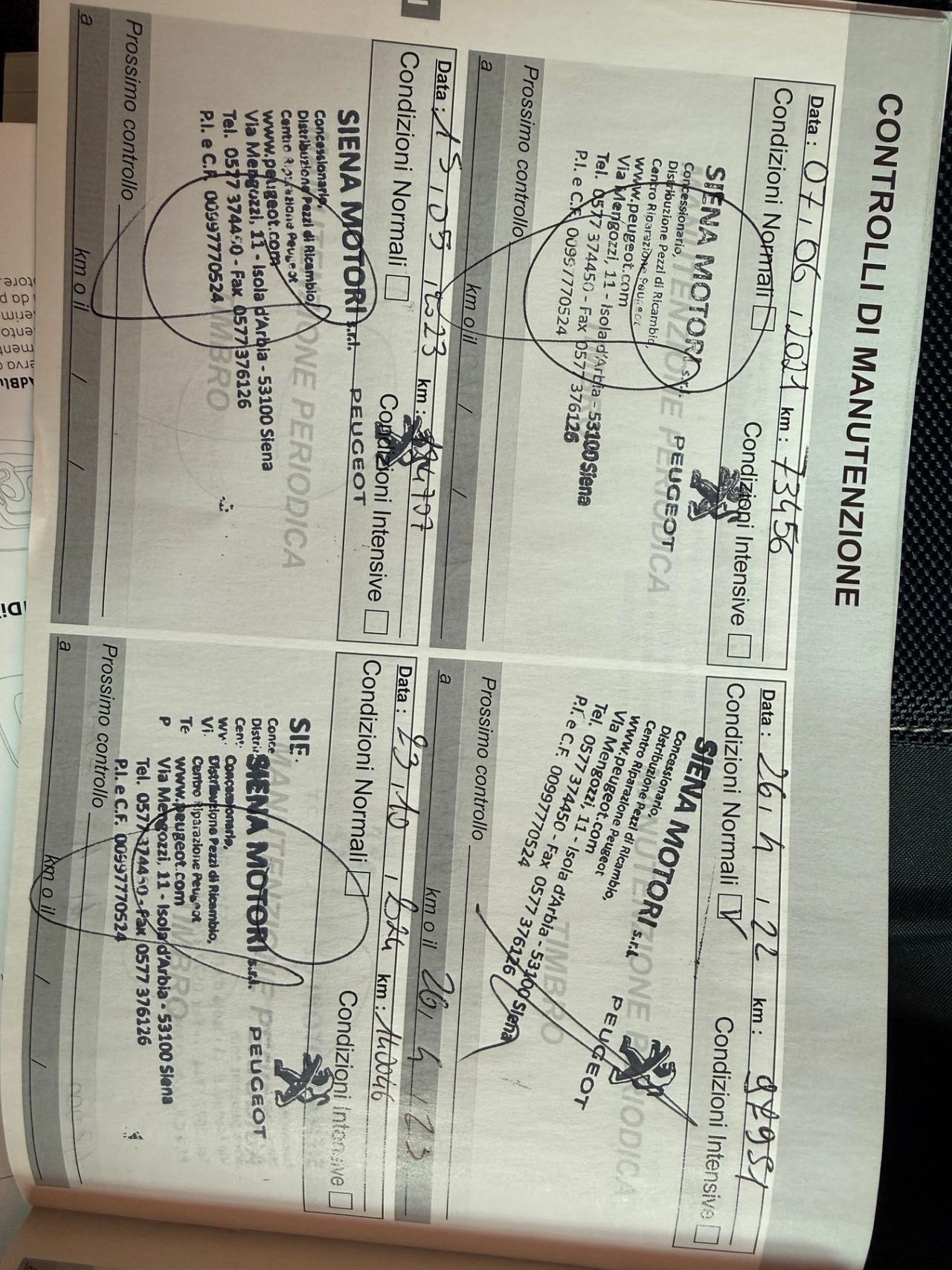 Peugeot 308 1.5 Diesel - Tagliandi certificati