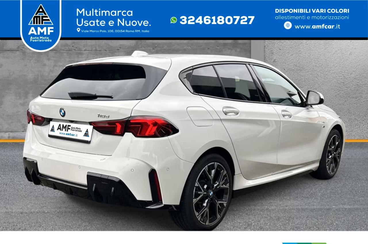 BMW 118d, M Sport, Live Cockpit Plus, telecamera posteriore, DAB, 18"