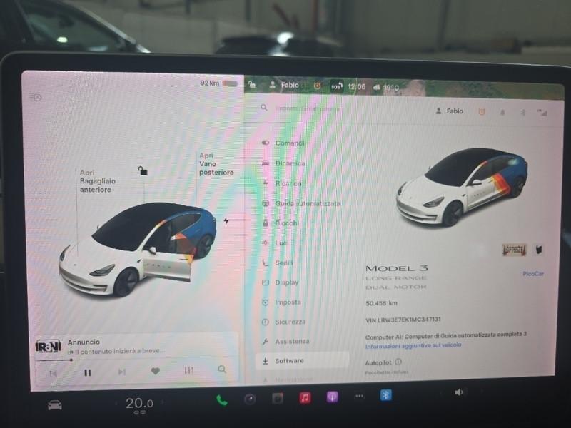 TESLA MODEL 3 75 KWH LONG RANGE DUAL MOTOR AWD 4 PORTE BERLINA