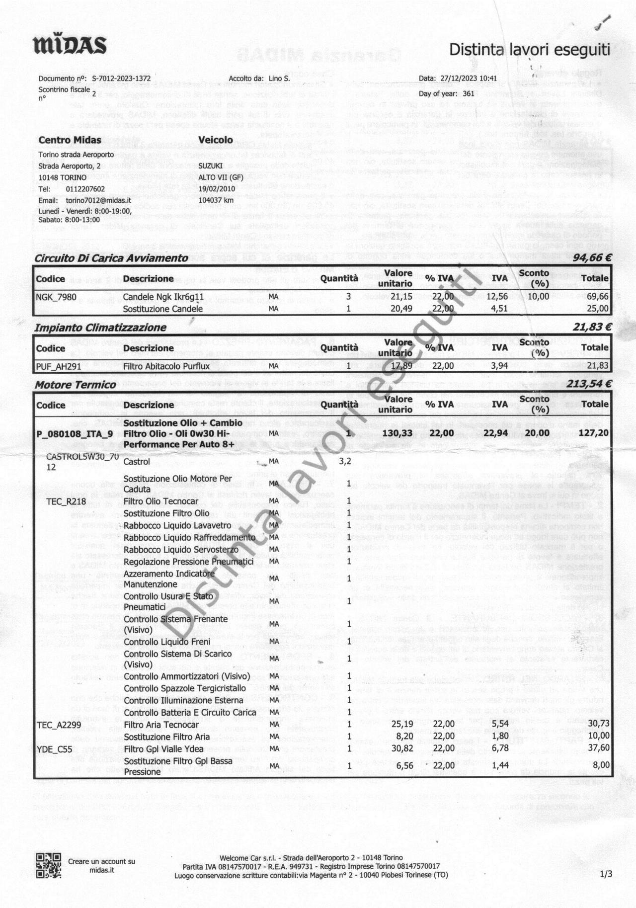 Suzuki Alto GPL Casa Madre 2030 130600Km