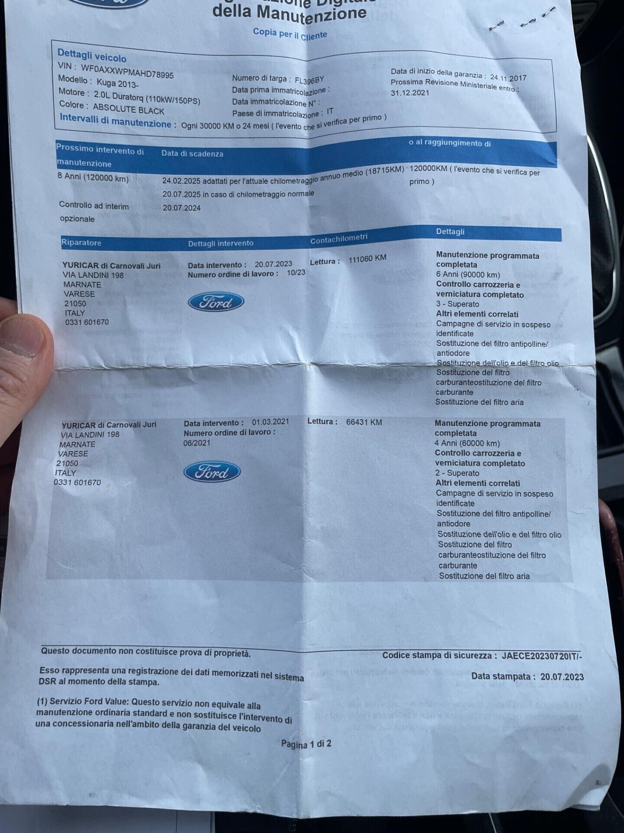 Ford Kuga 1.5 TDCI 120 CV S&S 2WD*Navi*Euro6 *Cerchi*