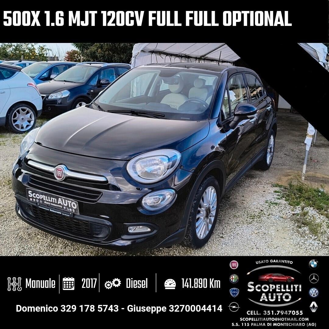 Fiat 500X 1.6 MultiJet 120 CV Lounge full optional