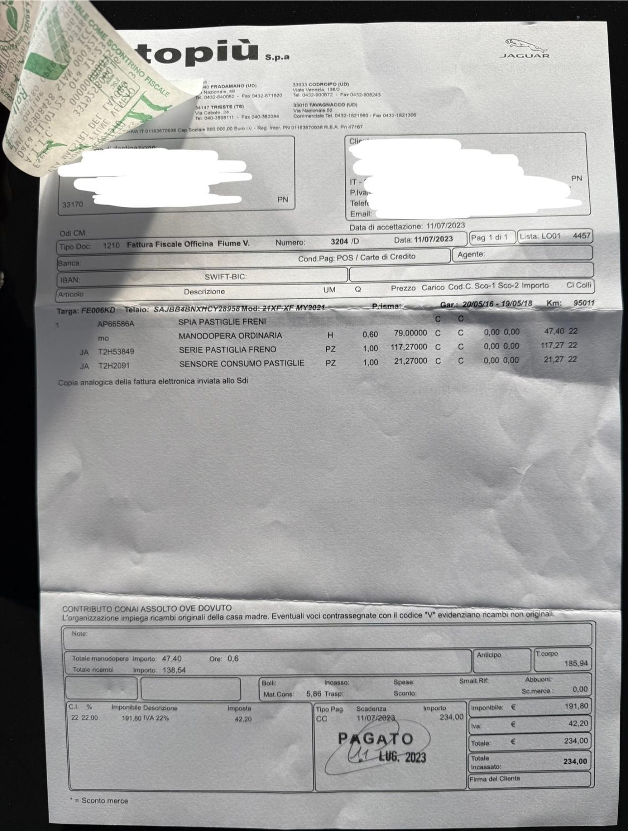 Jaguar XF 2.0 D 180 CV aut. Portfolio