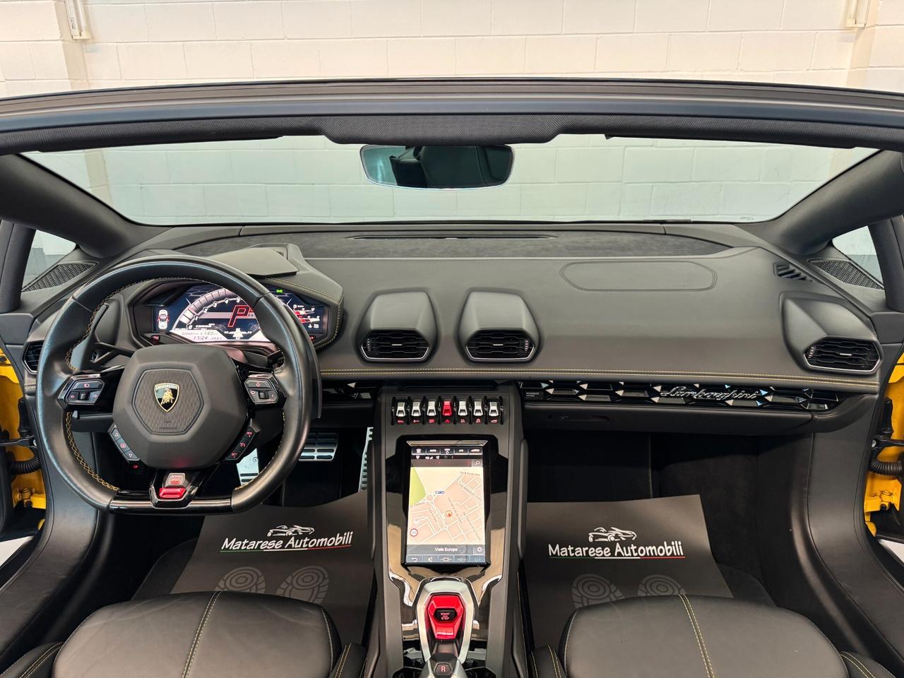 Lamborghini Huracán EVO Spyder 5.2cc 640cv AWD "Giallo Inti" + Wrapping NeroOpaco