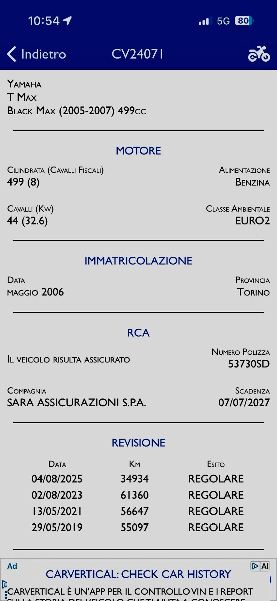 Yamaha T Max 500-2006 - LEGGERE BENE ANNUNCIO
