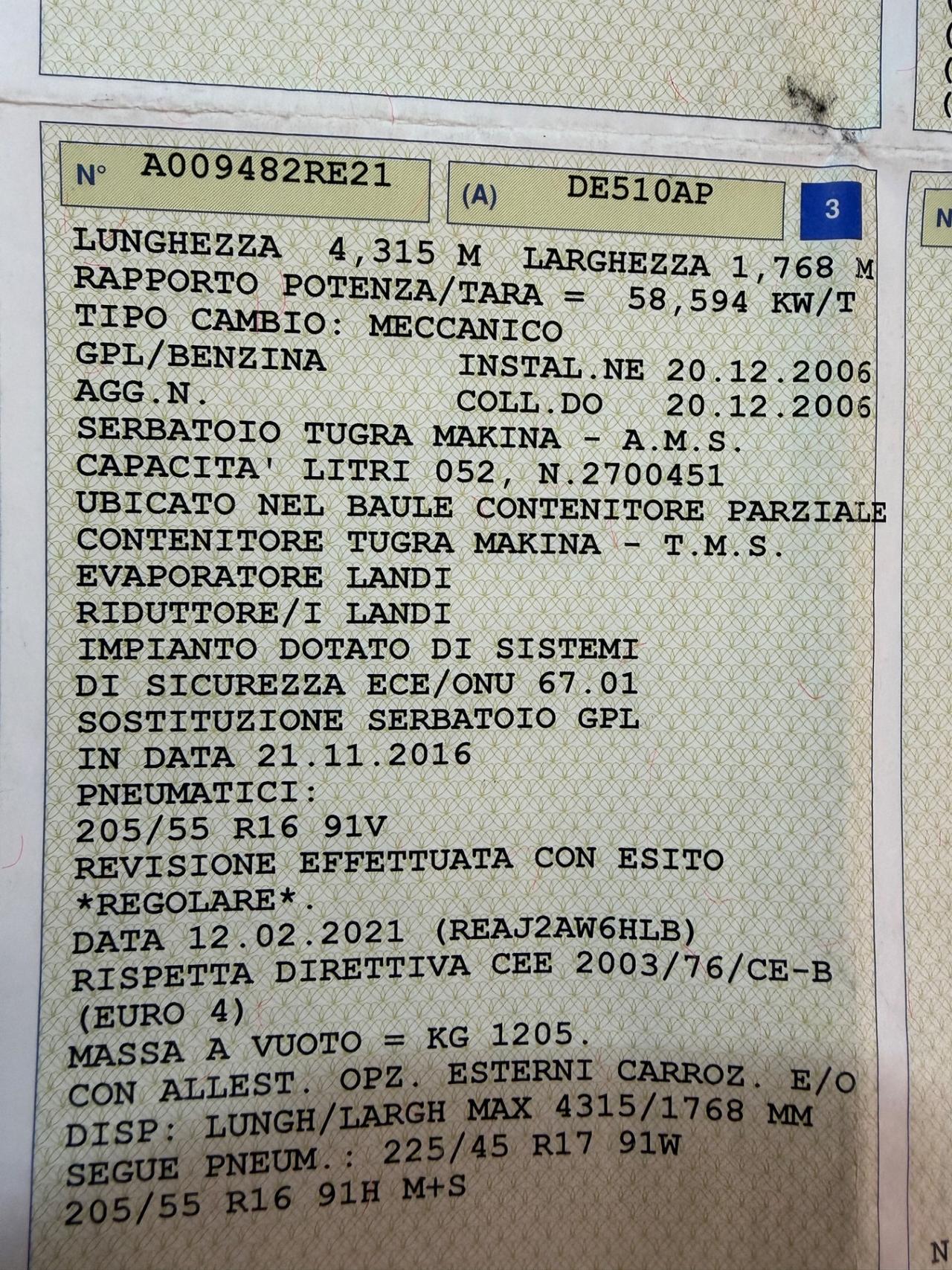 SEAT LEON 1.6 BENZINA-GPL VALIDO EURO4