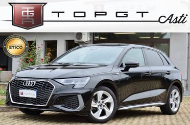 AUDI A3 SPORTBACK 40 1.4 TFSIE PLUG IN S LINE EDITION 204cv S-TRONIC, EURO 6D, SERVICE AUDI, FULL LED, APPLE ANDROID, PERMUTE